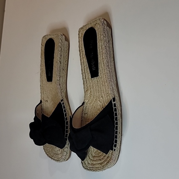 JEFFREY CAMPBELL Suede Bow Tie Slip On Sandals Flats Slippers Espridelles - Picture 4 of 7